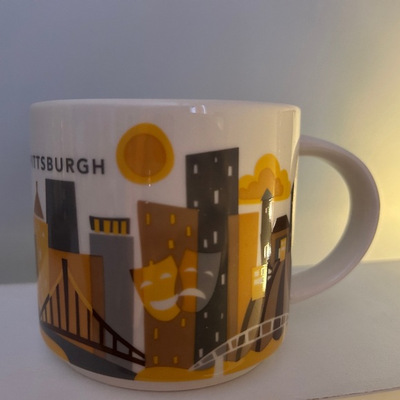 Starbucks Pittsburgh “You Are Here” Mug - Yellow and Gray - Picture 2 of 5
